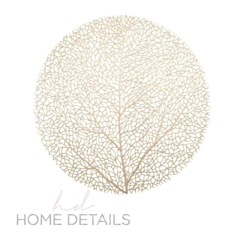 Home Details Round Saturn Laser Cut Placemat in Gold - Luxe Party NYC