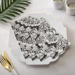 Black and White Paper Dinner Napkins | 40 Napkins