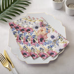 Pretty Floral Paper Dinner Napkins | 40 Napkins