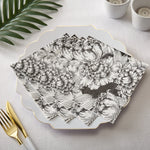 Black and White Paper Lunch Napkins | 50 Napkins