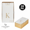 Letter K Gold Foil Monogram Paper Dinner Napkins with Gift Box | 28 Napkins