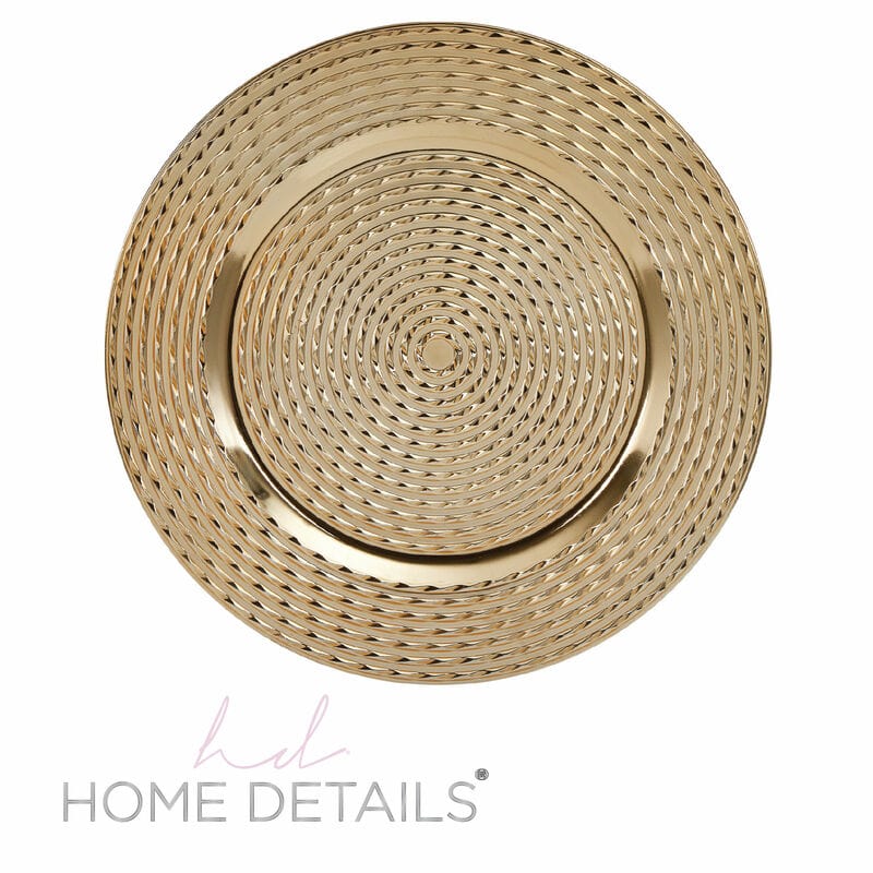 Luxe Party Chargers 13" Gold Shiny Round Plastic Charger Plate | 1 Charger (Copy)