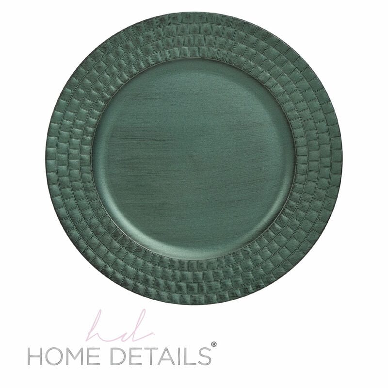 Luxe Party Chargers 13" Hunter Green Weaved Round Plastic Charger Plate | 1 Charger (Copy) (Copy) (Copy) (Copy) (Copy) (Copy)