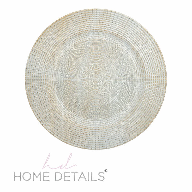 Luxe Party Chargers 13" White and Gold Designed Round Plastic Charger Plate | 1 Charger (Copy) (Copy) (Copy)