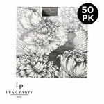 Black and White Paper Lunch Napkins | 50 Napkins