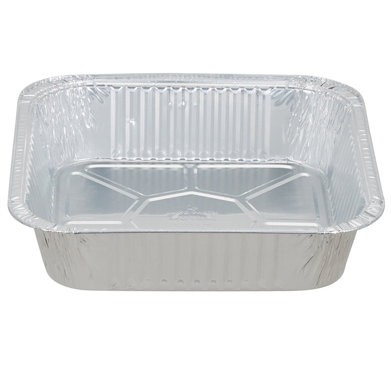 Luxe Party pans 8" Aluminum Foil Square Pans w. Dome Plastic Lids  - 200pk 